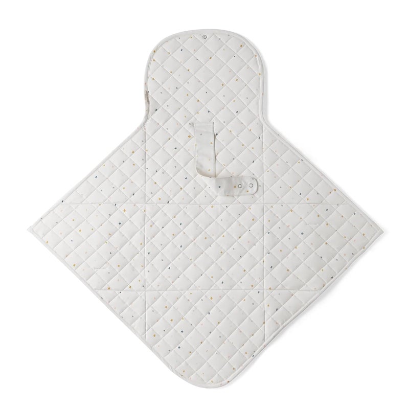 MakeMake Organics Organic Portable Changing Pad GOTS Certified Organic Cotton Fill Portable Diaper Changing Mat Diaper Clutch Changing Station Kit Compact Travel Pad (33"x34", Dotty) - Image 5